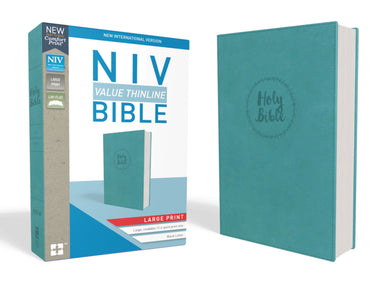 Image of NIV, Value Thinline Bible, Large Print, Imitation Leather, Blue other
