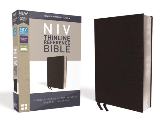 Image of NIV, Thinline Reference Bible, Bonded Leather, Black, Red Letter, Comfort Print other
