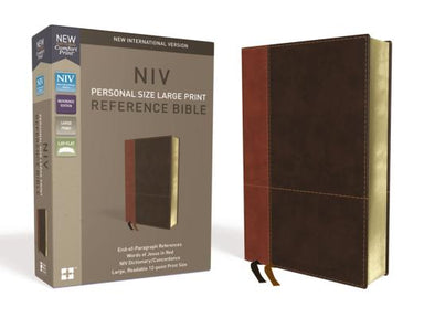 Image of NIV, Personal Size Reference Bible, Large Print, Leathersoft, Tan/Brown, Red Letter, Comfort Print other