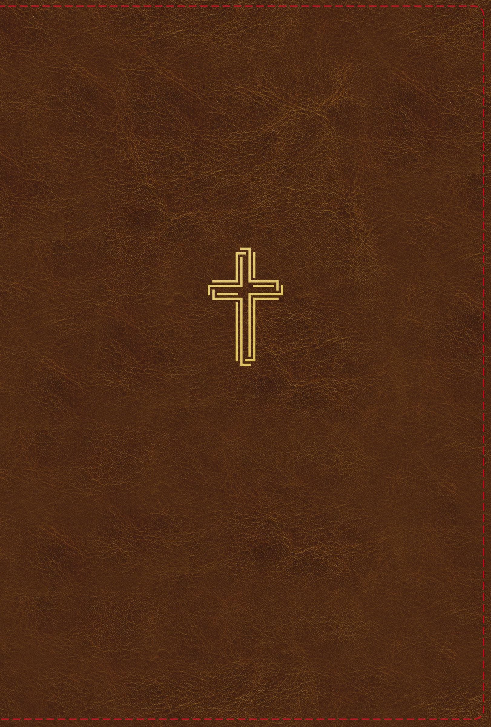 Image of NASB, Thinline Bible, Large Print, Leathersoft, Brown, Red Letter, 1995 Text, Comfort Print other