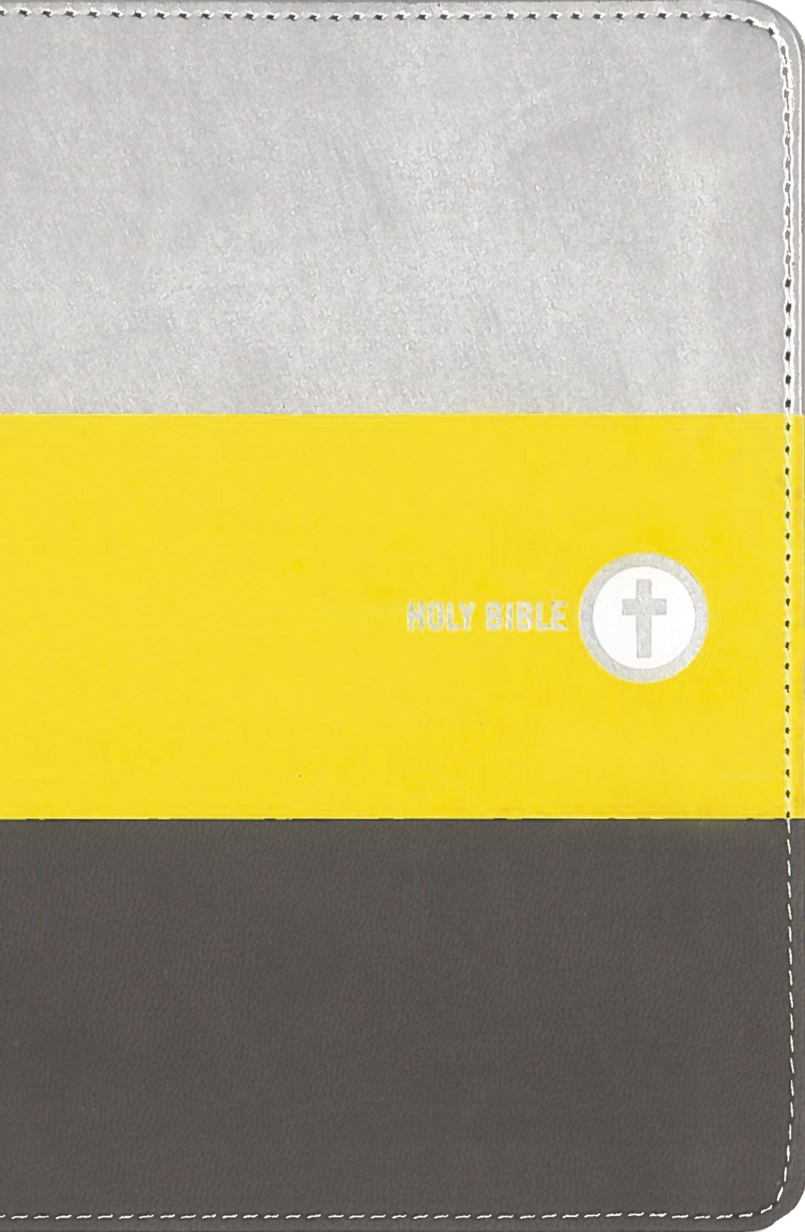 Image of NIV, Boys' Backpack Bible, Compact, Leathersoft, Yellow/Gray, Red Letter, Comfort Print other