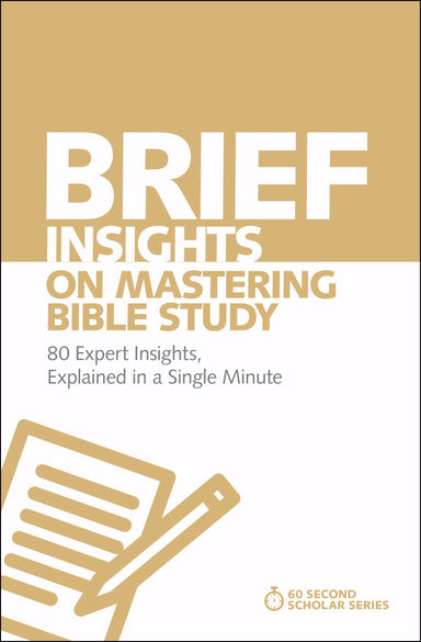 Image of Brief Insights on Mastering Bible Study other