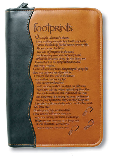 Image of Footprints Bible Cover: Italian Duo-Tone, Medium other