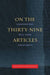 Image of On The Thirty-Nine Articles other