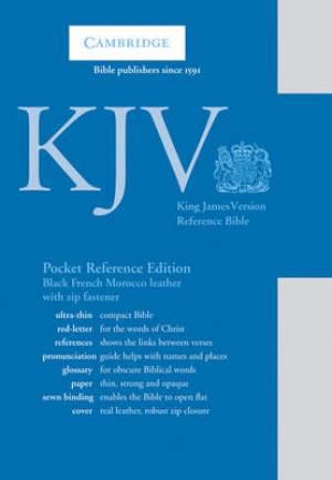 Image of KJV Pocket Reference Edition: Black, French Morocco Leather, with Zip Fastener other