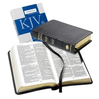Image of KJV Reference Bible, Black, Leather, Concordance, Personal Size, Dictionary, Maps, Red Letter, Ribbon Marker, Gilt Edges, Presentation Pages other