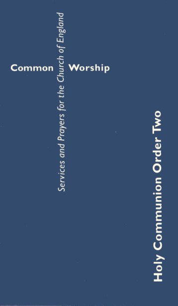 Image of Common Worship: Holy Communion Order Two Booklet other
