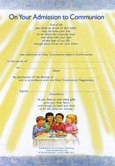 Image of Admission to Communion Certificates Pack of 10 other