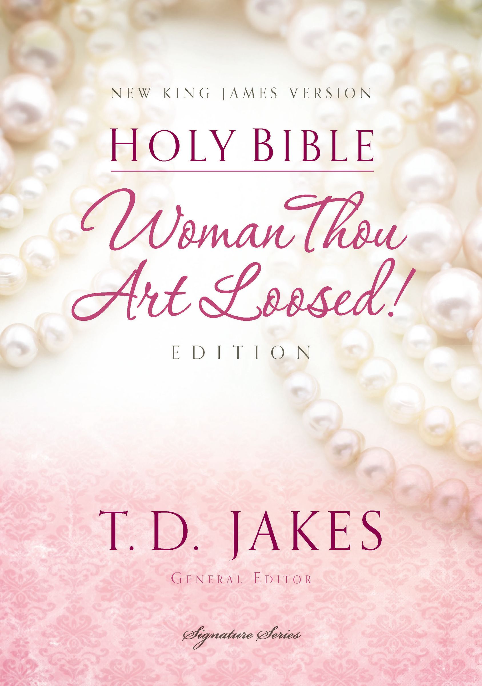 Image of TD Jakes NKJV Woman Thou Art Loosed Bible, Pink, Hardback, Articles, Biographies, Quotations, Index, Presentation Page other