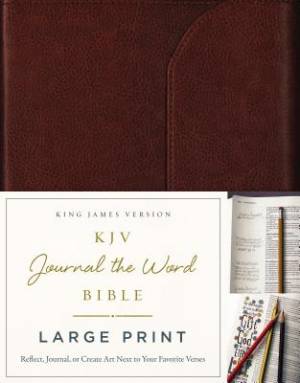 Image of KJV, Journal the Word Bible, Large Print, Premium Leather, Brown, Red Letter other