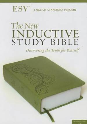 Image of ESV New Inductive Study Bible Green Imitation Leather Charts Maps other