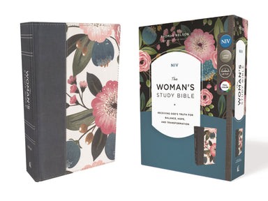 Image of NIV, The Woman's Study Bible, Cloth over Board, Blue Floral, Full-Color, Study Notes, Ribbon Marker other