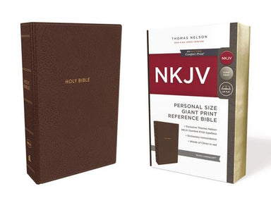 Image of NKJV, Reference Bible, Personal Size Giant Print, Leathersoft, Brown, Red Letter, Comfort Print other