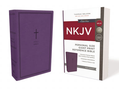 Image of NKJV, Reference Bible, Personal Size Giant Print, Leathersoft, Purple, Red Letter, Comfort Print other