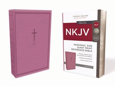 Image of NKJV, Reference Bible, Personal Size Giant Print, Leathersoft, Pink, Red Letter, Comfort Print other