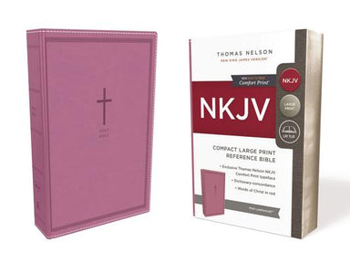 Image of NKJV, Reference Bible, Compact Large Print, Leathersoft, Pink, Red Letter, Comfort Print other