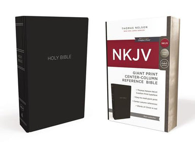Image of NKJV, Reference Bible, Center-Column Giant Print, Leather-Look, Black, Red Letter, Comfort Print other