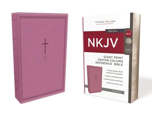 Image of NKJV, Reference Bible, Center-Column Giant Print, Leathersoft, Pink, Red Letter, Comfort Print other