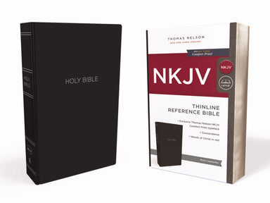 Image of NKJV, Thinline Reference Bible, Leather-Look, Black, Red Letter, Comfort Print other