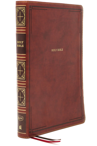 Image of KJV, Thinline Bible, Giant Print, Leathersoft, Brown, Red Letter, Comfort Print other