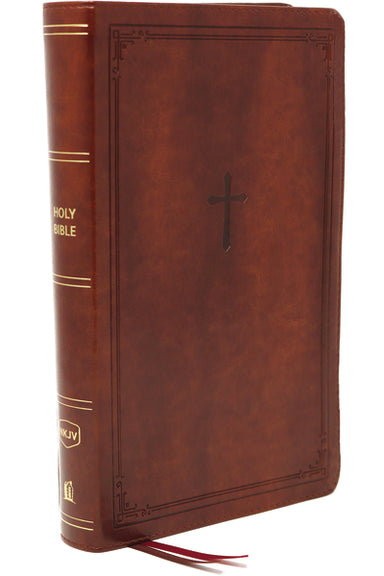 Image of NKJV, End-of-Verse Reference Bible, Compact, Leathersoft, Brown, Red Letter, Comfort Print other