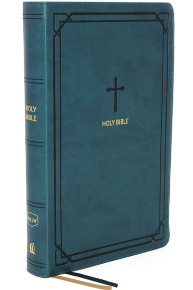 Image of NKJV, End-of-Verse Reference Bible, Compact, Leathersoft, Teal, Red Letter, Comfort Print other