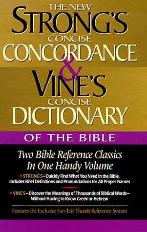 Image of New Strongs Concise Concordance And Vines Concise Dictionary Super Saver other