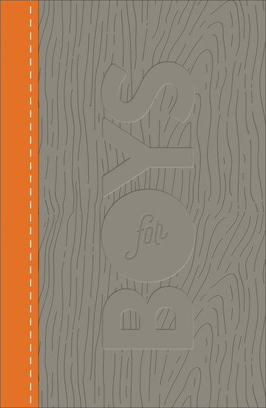 Image of CSB Study Bible For Boys Charcoal/Orange, Wood Design other
