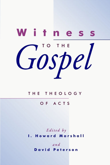 Image of The Theology of Acts: Witness to the Gospel other
