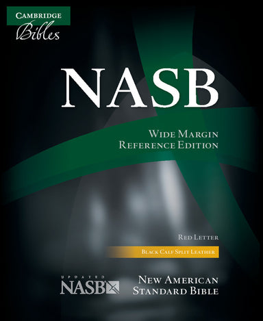 Image of NASB Wide Margin referenceBible, Black Calfsplit Leather, Red Letter Text other