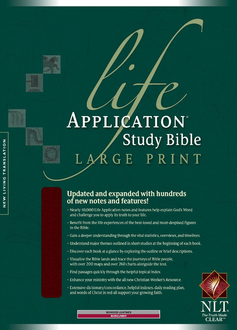 Image of NLT Life Application Bible: Burgundy, Bonded Leather, Thumb Index, Large Print other