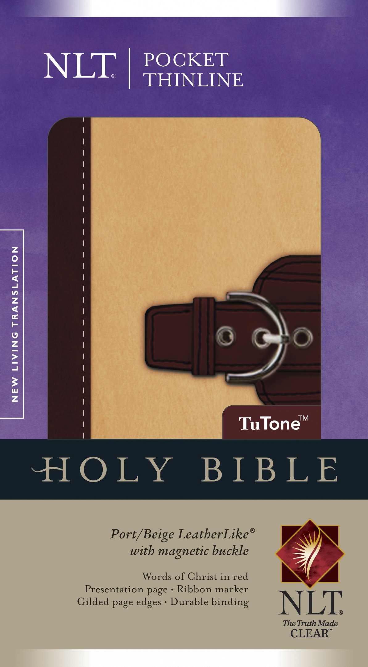 Image of NLT Pocket Thinline Bible: Port & Beige, Imitation Leather  other