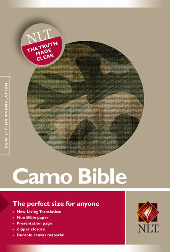 Image of NLT Compact Camouflage Bible: Green, Canvas, with Zip other