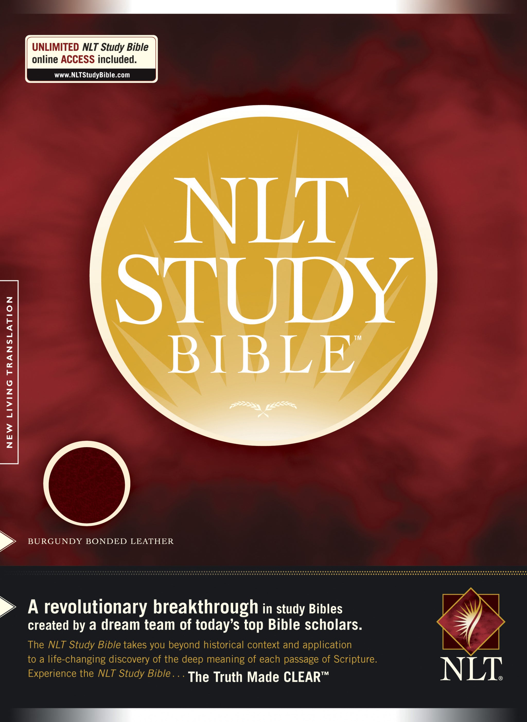 Image of NLT Study Bible: Burgundy, Bonded Leather other