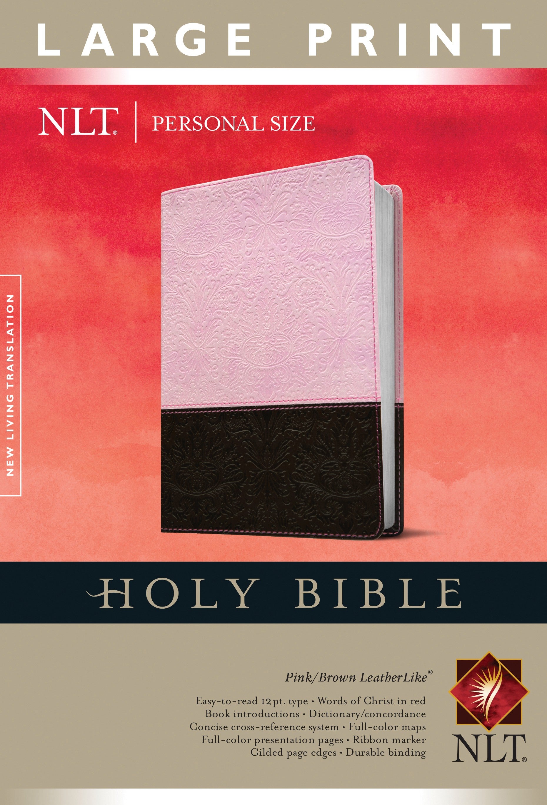 Image of NLT Personal Size Bible Large Print - Pink Imitation Leather other