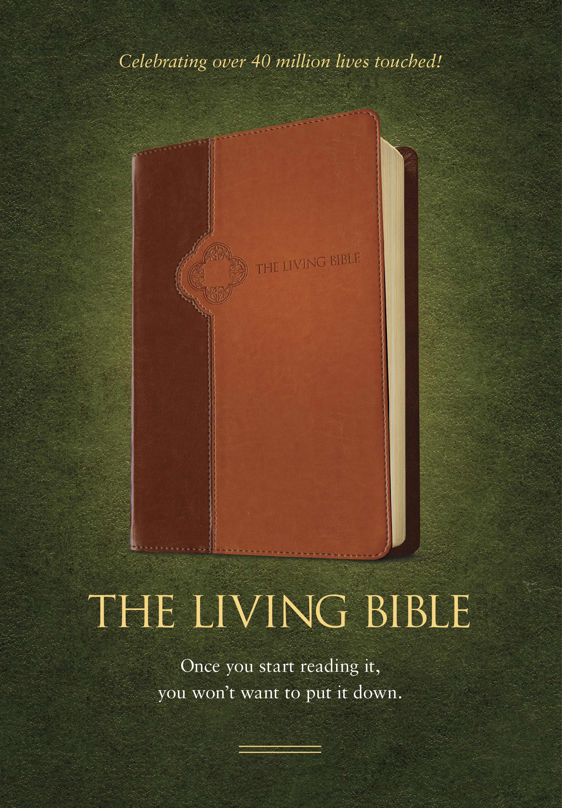 Image of The Living Bible Paraphrase Bible, Brown, Imitation Leather, Concordance, Colour Maps, Bible Reading Plan, Gilt Edged, Ribbon Marker other