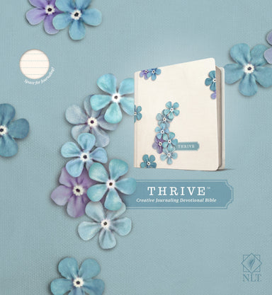 Image of NLT THRIVE Creative Journaling Devotional Bible, Hardcover, Blue Flowers, Wide Margin, Presentation Page other