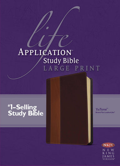 Image of NKJV Life Application Study Bible: Brown Tan, Large Print, Tutone Imitation Leather other