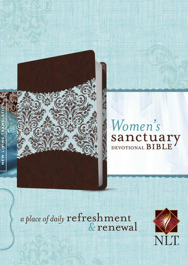 Image of NLT Womens Sanctuary Devotional Bible: Espresso/Floral Fabric and Imitation Leather other