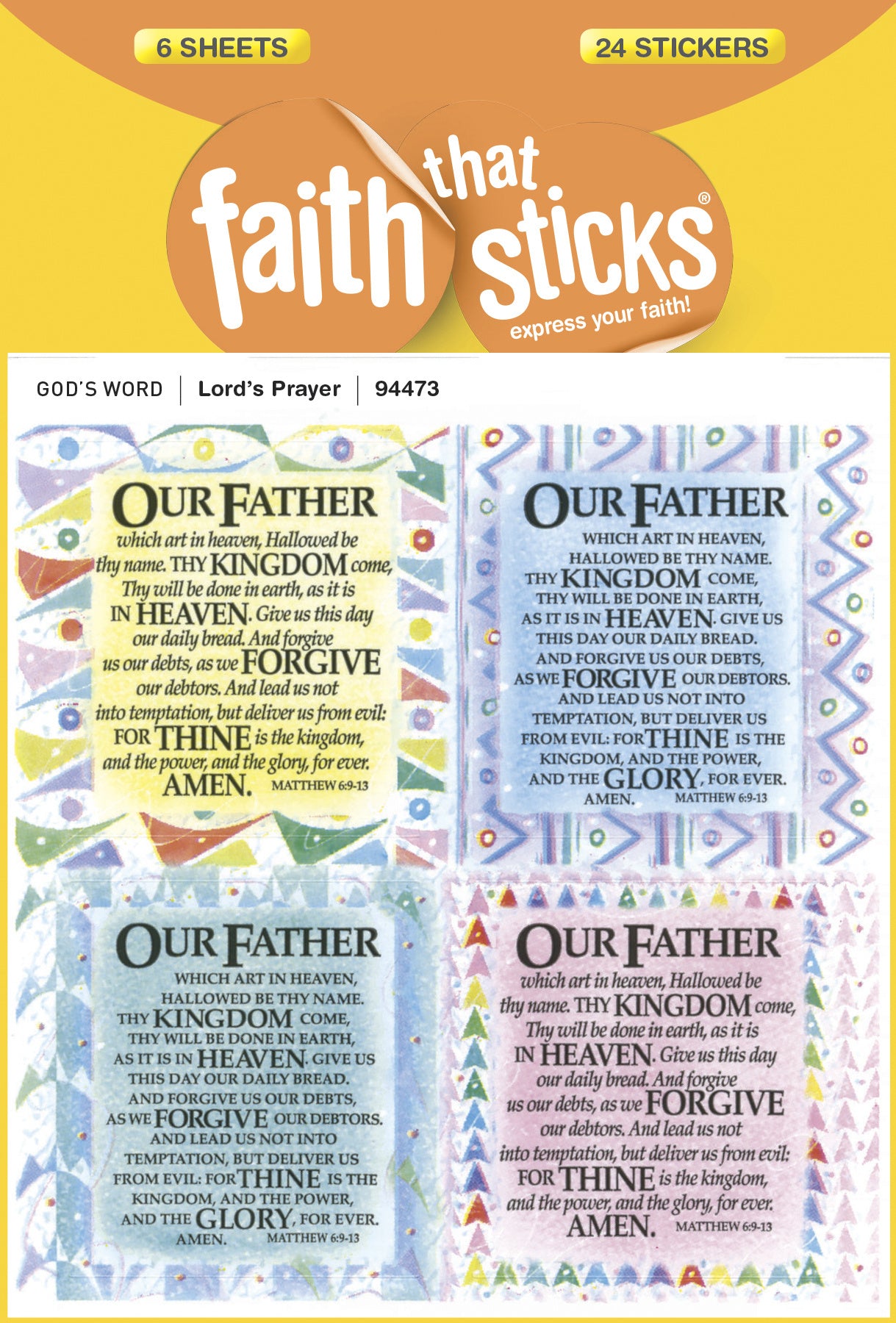 Image of Lord's Prayer Stickers other
