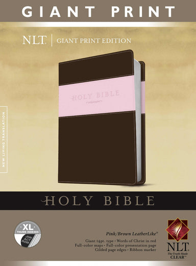 Image of NLT Holy Bible Giant Print Pink Brown Imitation Leather other