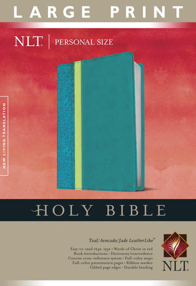 Image of NLT Teal Personal Size Large Print Bible other