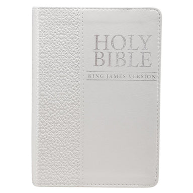 Image of White Faux Leather Compact King James Version Bible other