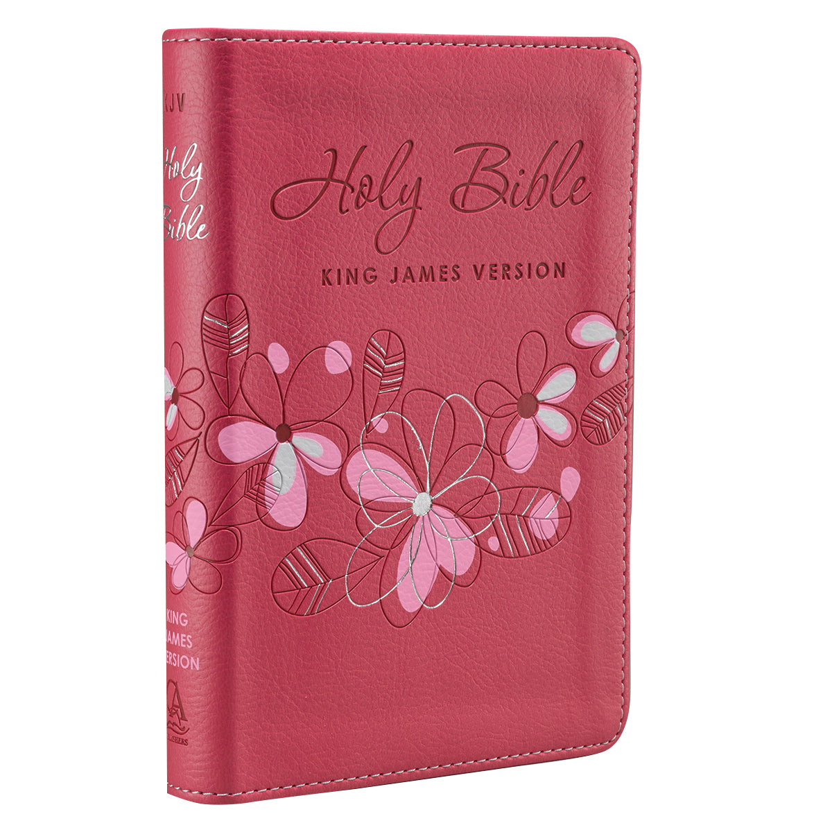 Image of KJV Pocket Bible, Pink, Imitation Leather, Gift, Ribbon Marker, Lay-Flat Spine, Gilt Edges, Scripture Verse Finder, One Year Reading Plan other