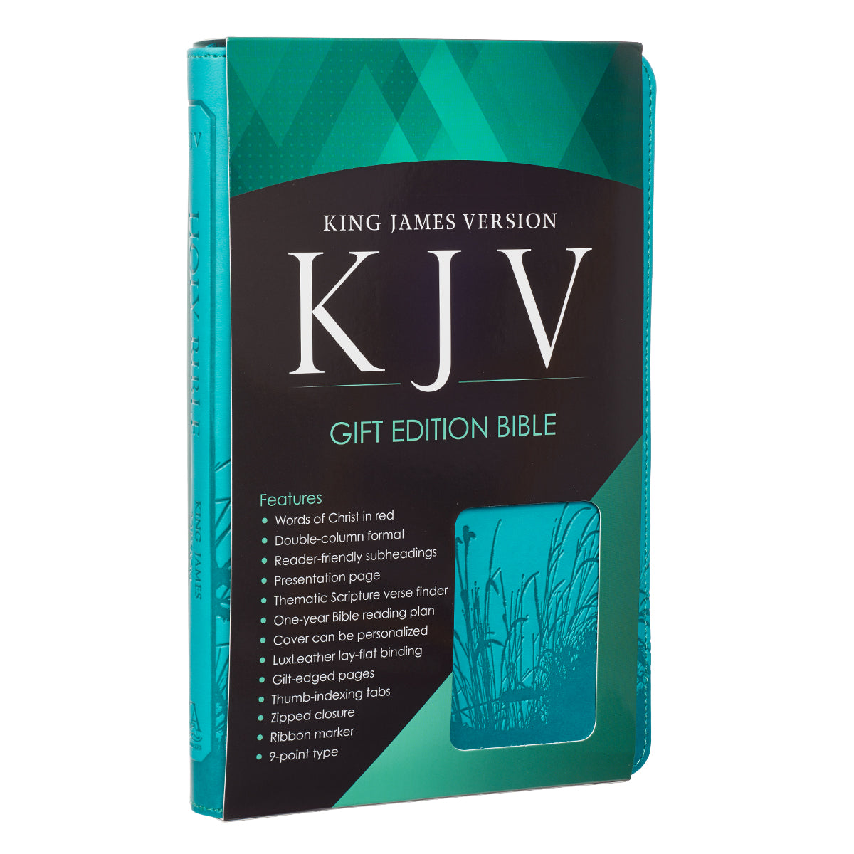 Image of KJV Standard Size Thumb Index Edition: Zippered Turquoise other