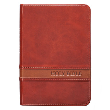 Image of KJV Compact Large Print Imitation Leather Brown, Ribbon Marker, Words of Christ in Red, Maps other
