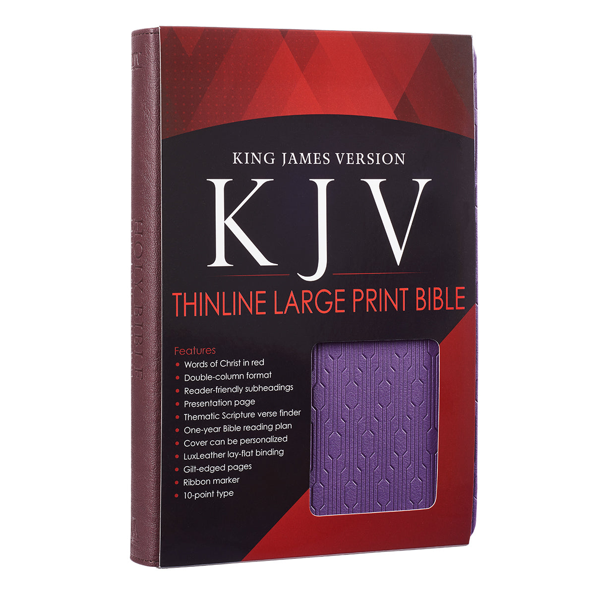 Image of KJV Large Print Lux-Leather Brown/Purple other