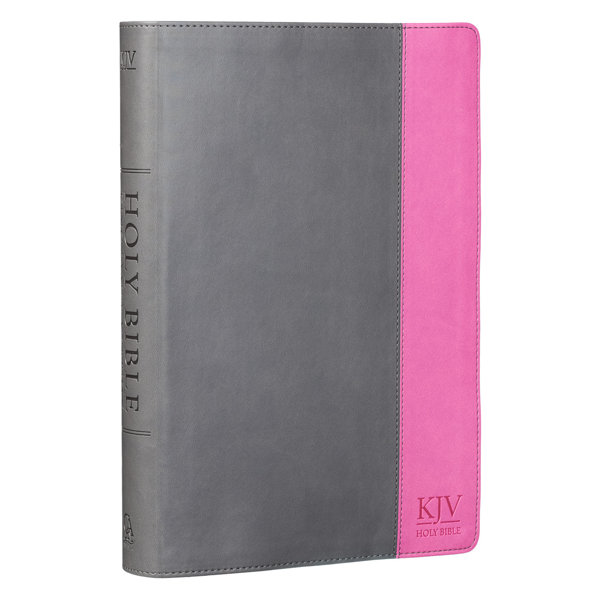 Image of KJV Super Giant Print Lux-Leather Grey/Pink other