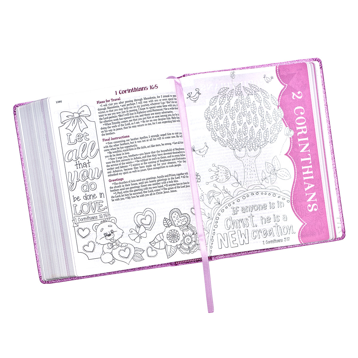 Image of My Creative Bible Purple Glitter Hardcover other