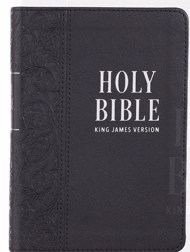 Image of Black Faux Leather Large Print Compact King James Version Bible other
